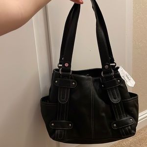 Tignanello black pebble leather purse